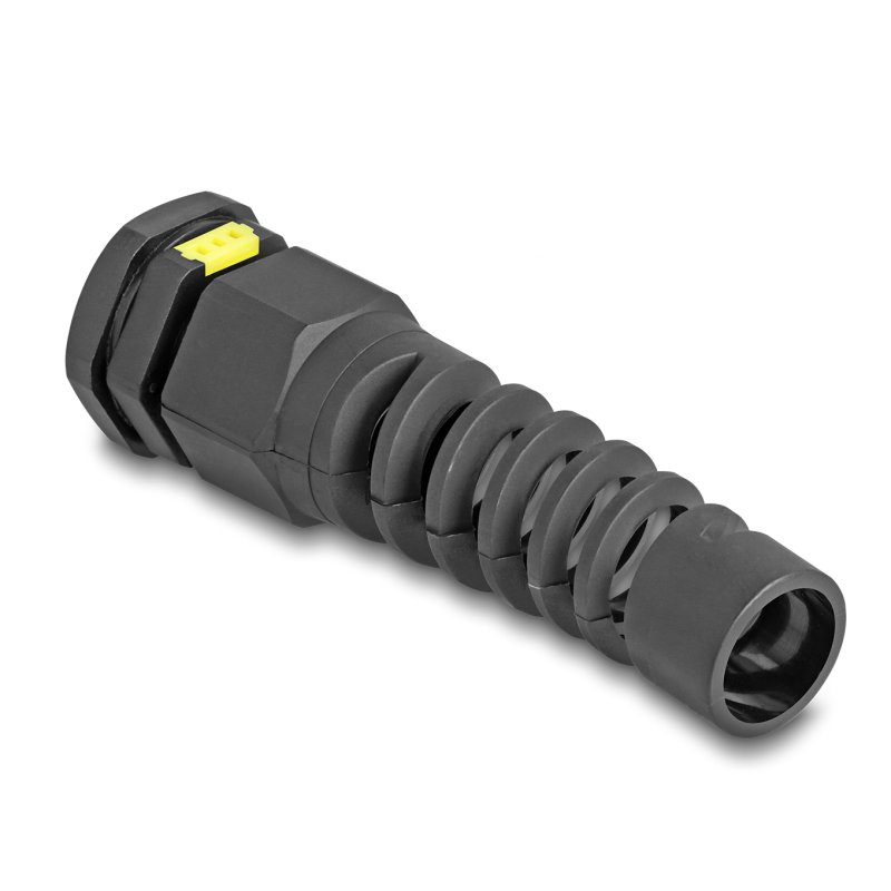 DeLOCK Presse-étoupe M20 avec ventilation et serre-câble, IP68 étanche à l’eau et à la poussière, noir, 2