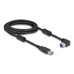DeLOCK USB 5 Gbps Câble Type-A mâle vers Type-B mâle 90° coudé vers le bas 3 m