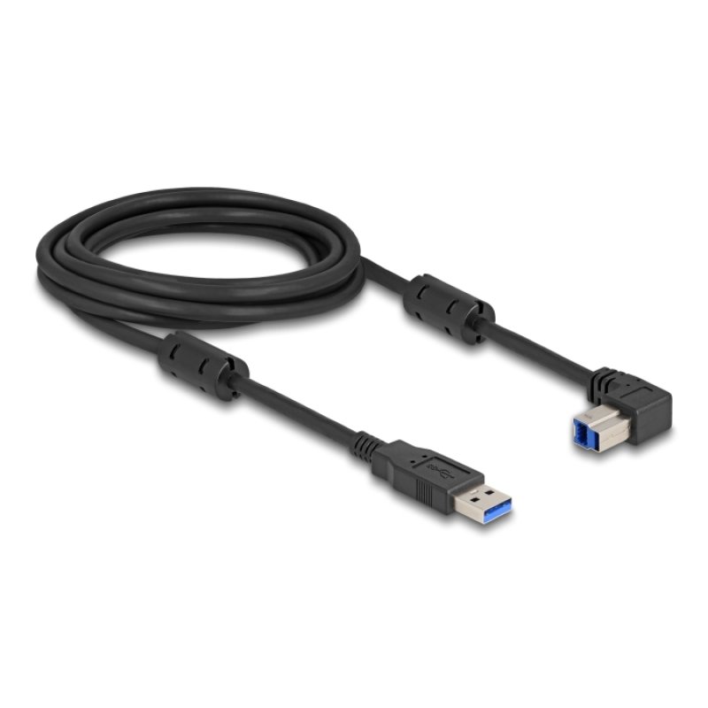 DeLOCK USB 5 Gbps Câble Type-A mâle vers Type-B mâle 90° coudé vers le bas 3 m