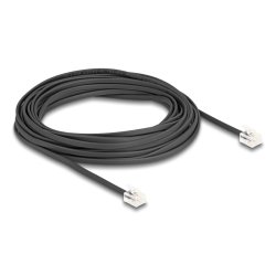 Delock Telefonkabel RJ11 Stecker zu RJ11 Stecker schwarz 5 m