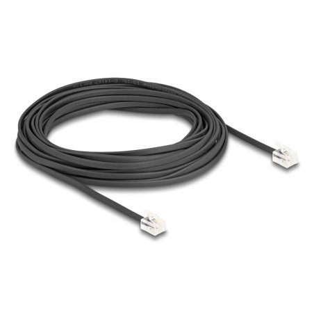 Delock Telefonkabel RJ11 Stecker zu RJ11 Stecker schwarz 5 m