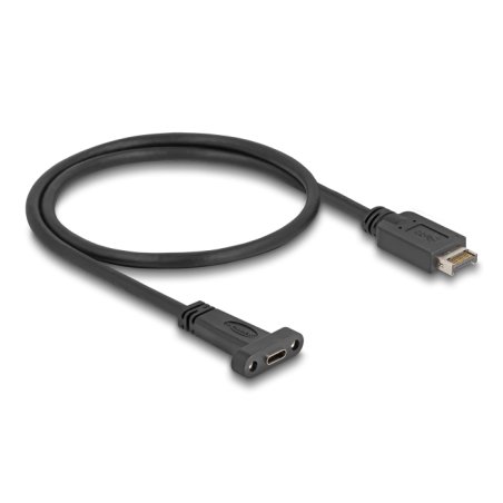 DeLOCK USB 10 Gbps Cable USB Type-E Key A 20 pin male to USB Type-C female panel-mount 50 cm