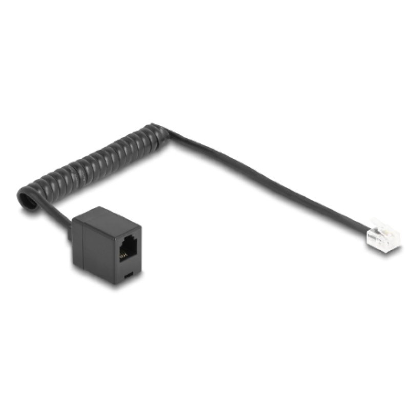DeLOCK 90230 câble de téléphone 1 m Noir