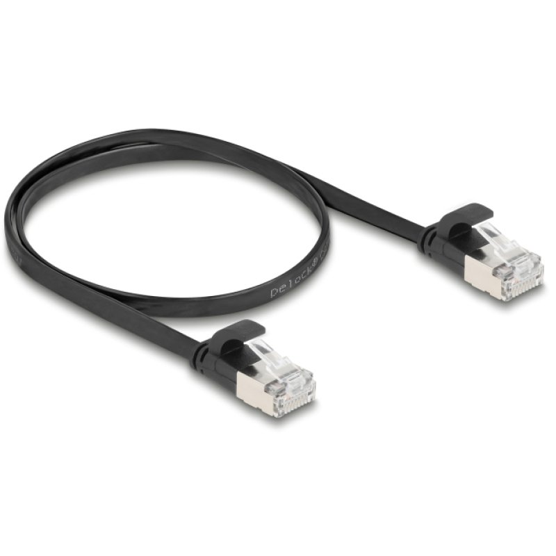 DeLOCK 81162 câble de réseau Noir 0,5 m Cat6a U/FTP (STP)