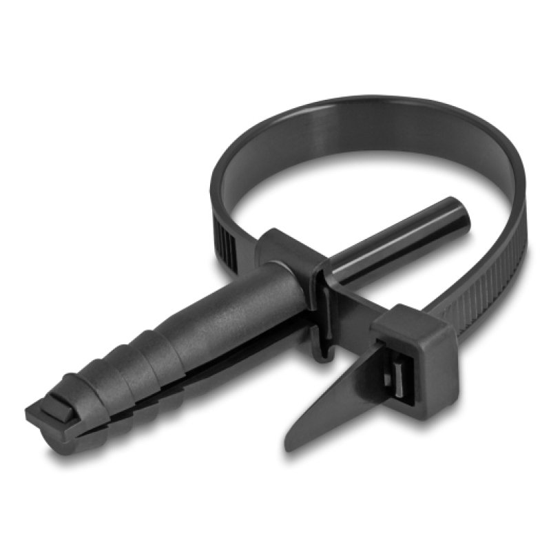 DeLOCK 18914 cable tie Hook & loop cable tie Nylon Black 100 pc(s)