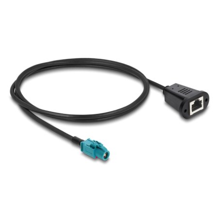 DeLOCK 90700 câble coaxial 1 m HSD Z RJ-45 Noir, Bleu
