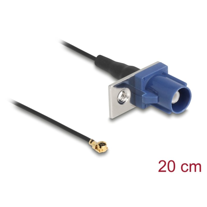 DeLOCK 90727 coaxial cable 1.13 0.2 m FAKRA C I-PEX MHF1 Black, Blue