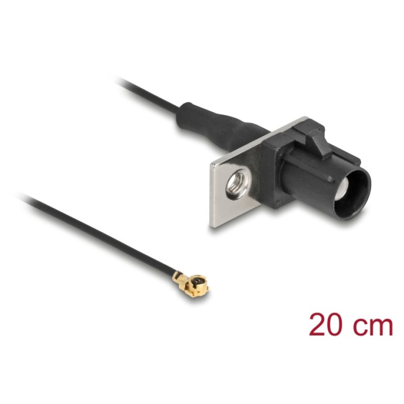 DeLOCK 90728 câble coaxial 1.13 0,2 m FAKRA A I-PEX MHF1 Noir