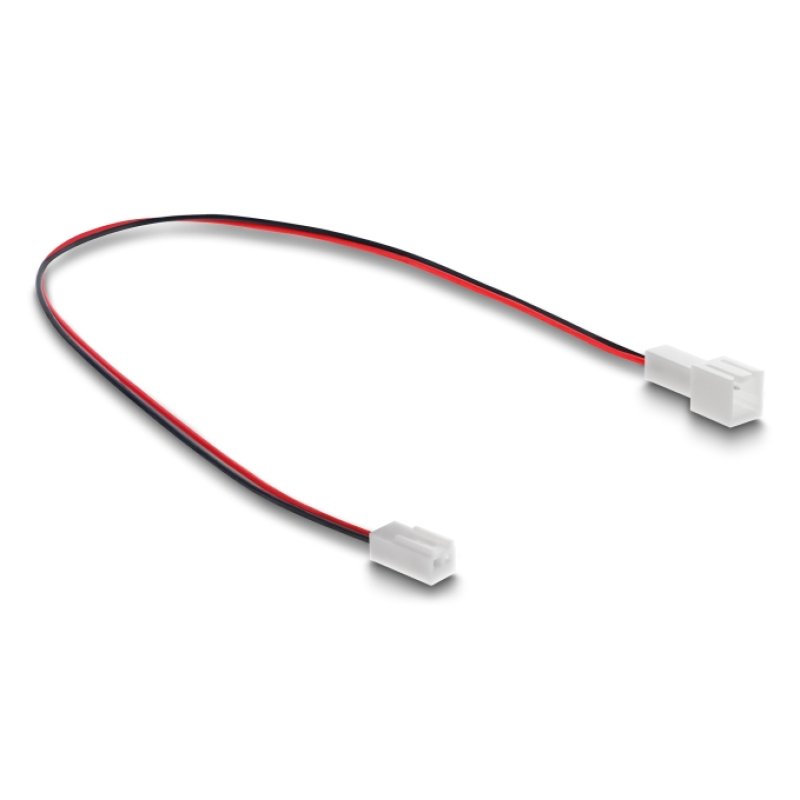 Delock Lüfter Verlängerungskabel Stecker zu Buchse 2 Pin, Steckerlänge 13 mm, 30 cm
