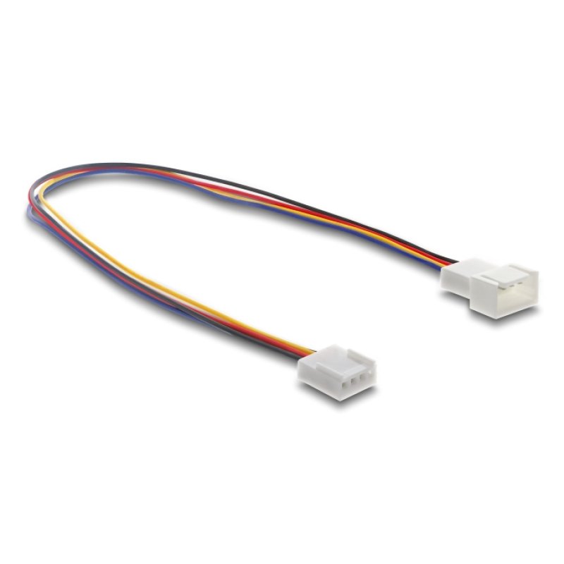 Delock Lüfter Verlängerungskabel PWM Stecker zu Buchse 4 Pin, Steckerlänge 13 mm, 30 cm