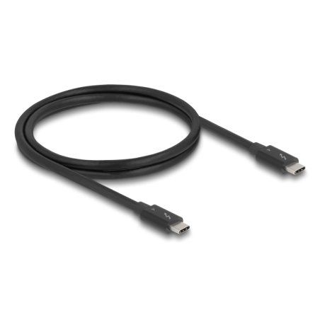 Delock Thunderbolt™ 4 Kabel 40 Gbps PD 3.1 240 W 1 m schwarz