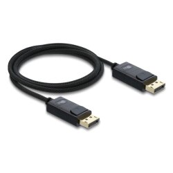Delock Koaxiales DisplayPort Kabel 16K 60 Hz 80 Gbps mit Geflechtmantel 2 m