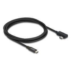Delock Koaxiales USB 40 Gbps Kabel gewinkelt links / rechts USB PD 3.1 240 W 2 m