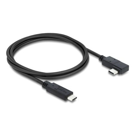Delock Koaxiales USB 40 Gbps Kabel gewinkelt links / rechts USB PD 3.1 240 W 0,5 m