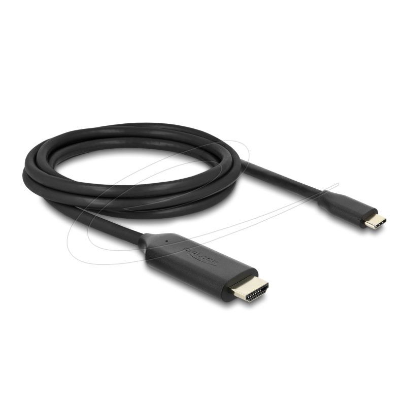 DeLOCK 80599 câble vidéo et adaptateur 2 m USB Type-C HDMI Noir