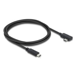 Delock Koaxiales USB 40 Gbps Kabel gewinkelt links / rechts USB PD 3.1 240 W 1 m