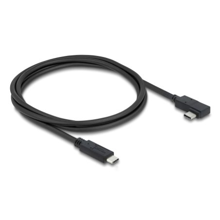 DeLOCK Coaxial USB 40 Gbps cable angled left / right USB PD 3.1 240 W 1 m