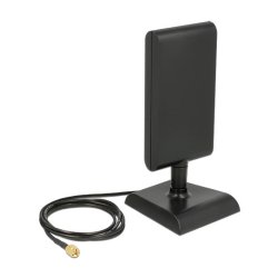 Delock LTE Antenne SMA Stecker 2 - 4 dBi omnidirektional mit magnetischem Standfuß und Anschlusskabel (ULA 100, 1 m)