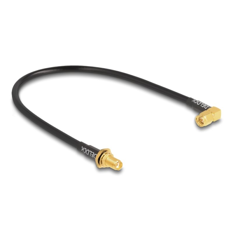 DeLOCK 12110 coaxial cable RG-58 0.3 m SMA Black