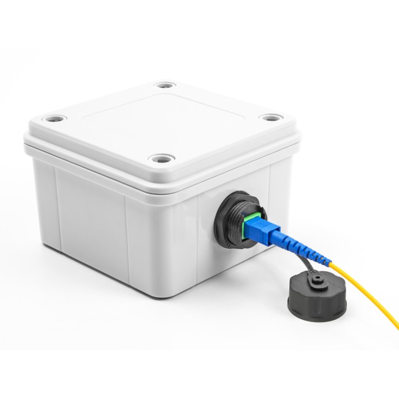 Delock LWL Kabelverbinder SC Simplex Buchse zu SC Simplex Buchse mit Verschlusskappe wasserfest