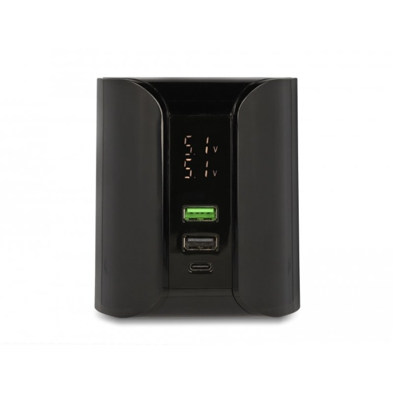 Delock USB und kabelloses Ladegerät 1 x USB Type-C™ PD 2 x USB Typ-A mit 58 W