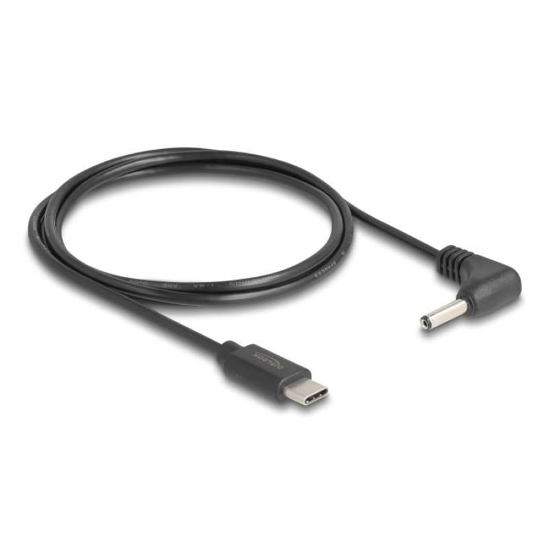 DeLOCK Câble d’alimentation USB Type-C à DC 3,5 x 1,35 mm, mâle, angulé, 1,5 m