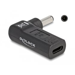 Delock Adapter für Notebook Ladekabel USB Type-C™ Buchse zu Dell 4,5 x 3,0 mm Stecker 90° gewinkelt