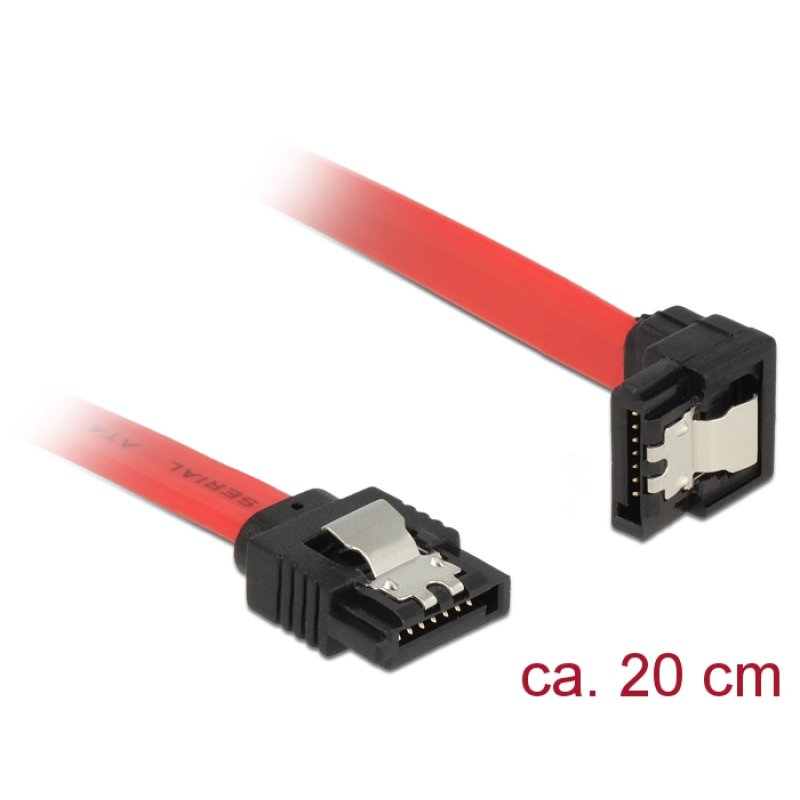 DeLOCK 83977 câble SATA 0,2 m SATA 7-pin Noir, Rouge