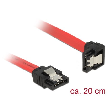 DeLOCK 83977 câble SATA 0,2 m SATA 7-pin Noir, Rouge