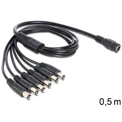 Delock Kabel DC Verteiler 5,5 x 2,1 mm 1 x Buchse 6 x Stecker