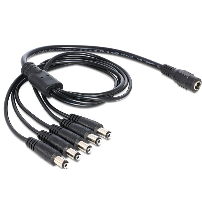 Delock Kabel DC Verteiler 5,5 x 2,1 mm 1 x Buchse 5 x Stecker