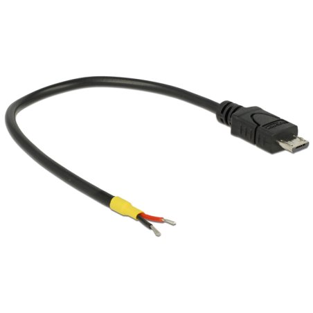 Delock Kabel USB 2.0 Micro-B Stecker 2 x offene Kabelenden Strom 15 cm Raspberry Pi