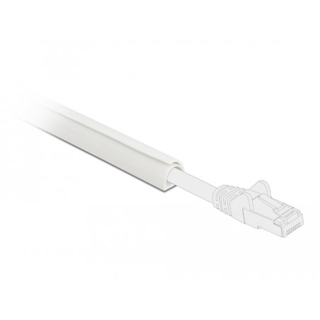 DeLOCK Cable Duct Mini self-closing self-adhesive 10 x 10 mm - length 1 m white