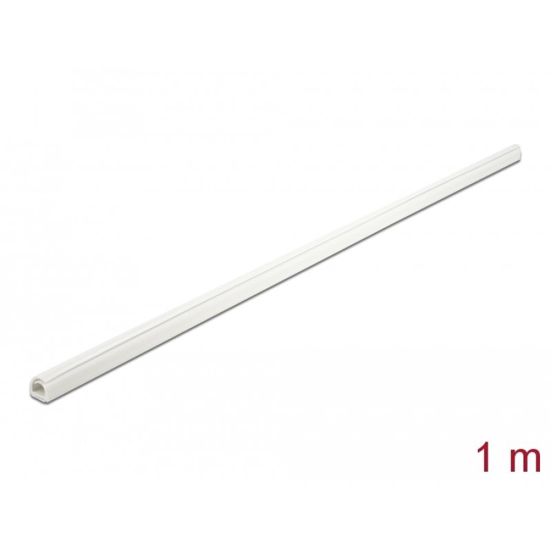 DeLOCK Cable Duct Mini self-closing self-adhesive 10 x 10 mm - length 1 m white