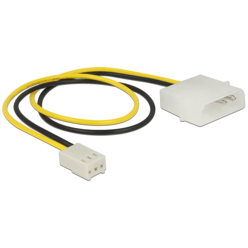 Delock Stromkabel 2 Pin Stecker 3 Pin Buchse (Lüfter) 30 cm