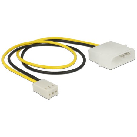 Delock Stromkabel 2 Pin Stecker 3 Pin Buchse (Lüfter) 30 cm