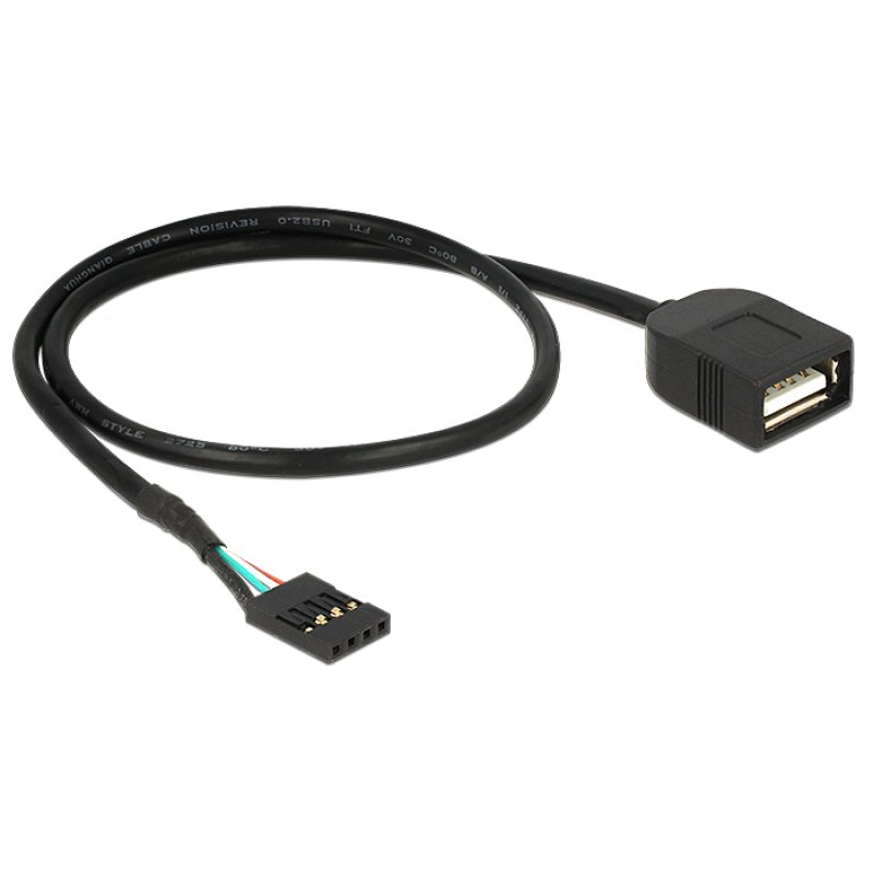 DeLOCK 83825 USB cable USB 2.0 0.4 m USB A Black