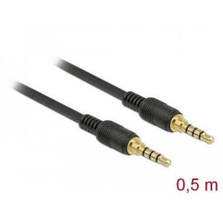 DeLOCK 85592 câble audio 0,5 m 3,5mm Noir