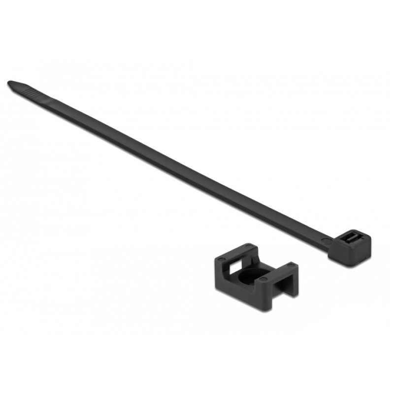 DeLOCK 18886 serre-câbles Serre-câble à vis Nylon Noir 10 pièce(s)