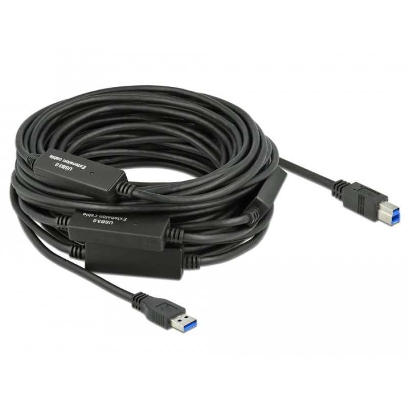 Delock USB 5 Gbps Aktives Kabel USB Typ-A zu USB Typ-B 20 m