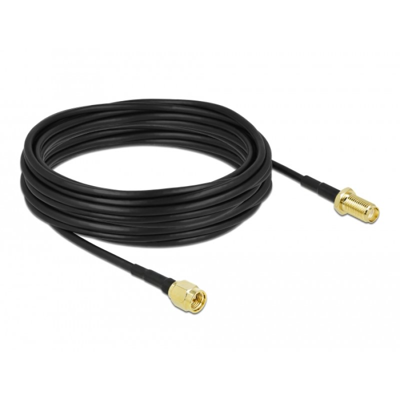 DeLOCK Antenna Cable SMA plug to SMA jack LMR/CFD100 10 m low loss