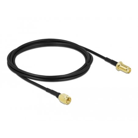 DeLOCK Antenna Cable SMA plug to SMA jack LMR/CFD100 2 m low loss