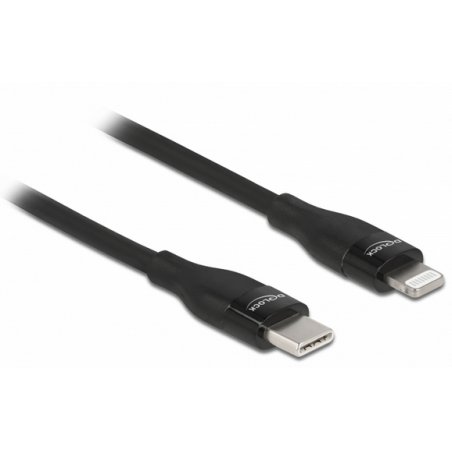 DeLOCK Data and charging cable USB Type-C™ to Lightning™ for iPhone™, iPad™ and iPod™ black 0.5 m MFi