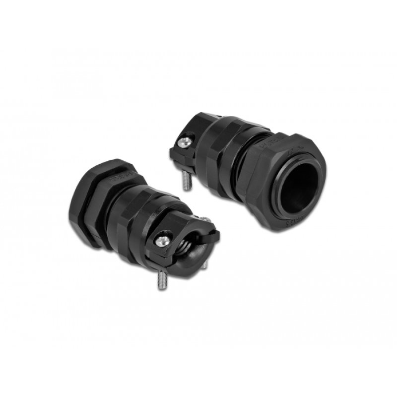 DeLOCK Cable Gland PG13.5 with strain relief and bending protection black