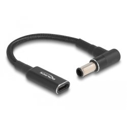 DeLOCK Câble adaptateur pour un câble de chargement de laptop USB Type-C femelle à Sony 6,0 x 4,3 mm mâle, angulé