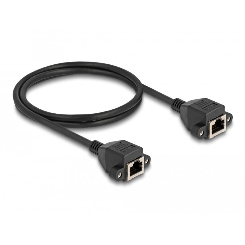DeLOCK RJ50 Extension Cable female to female S/FTP 1 m black