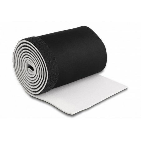 Delock Kabelschlauch Neopren flexibel mit Klettverschluss 1,5 m x 135 mm schwarz / weiß