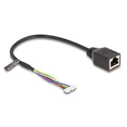 DeLOCK Câble RJ45 femelle à broche femelle, 1,25 mm, 4 broches et broche femelle 1,25 mm, 6 broches Cat.5e, 30 cm,