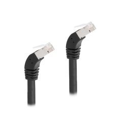 Delock RJ45 Netzwerkkabel Cat.6A S/FTP 45° nach unten gewinkelt 5 m schwarz