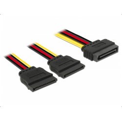 Delock Kabel Power SATA 15 Pin 2 x SATA HDD – gerade